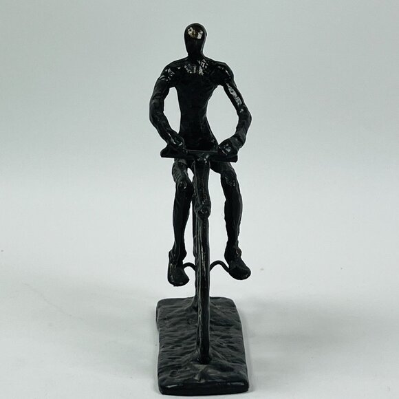 Handmade Metal Cyclist Sculpture - Picture 2 of 7